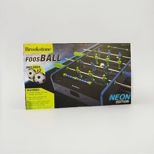 Brookstone Neon Edition Foosball Table - Black and Green